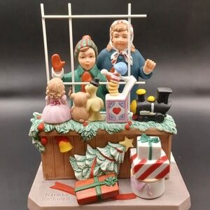 "High Hopes" by Norman Rockwell 1983 Porcelain Christmas Figurine